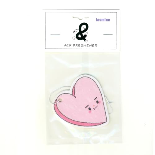 Image of Generic A&D Hanging Air Freshener for Car, Home, Office, Bathroom | 8 Pack | Multiple Designs & Scents (Bikini Tree|Heart|Fish|Bee|Waterdrop|Sock|Golf Ball|Bikini Butterfly) (Heart (Jasmine))