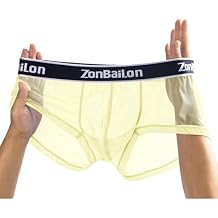 ZONBAILON Mens Sexy Underwear See Through Super Thin Breathable Mesh Boxer Briefs Stretchy M L XL 2XL 3XL