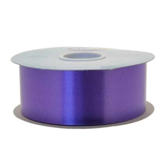 Florist Poly Ribbon 5cm x 91m (2" x100yrds) Wedding, Floral, Cake Ribbon Bows Selection of Colours (Purple)