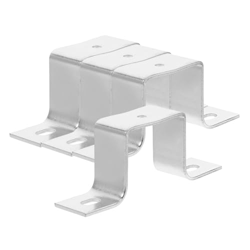 KOMBIUDA 4 pièces Lot de Supports U Acier Inoxydable pour Rail Patte de Fixation Murale Montage...