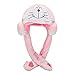 NYSJLONG Sombrero de Conejo con Movimiento Ligero Orejas de Conejo Unisex Niños Niñas Niños Gorra de Invierno Brillo Peluche Lindo Bebé Lindo Sombreros Luminosos Luces de Destello