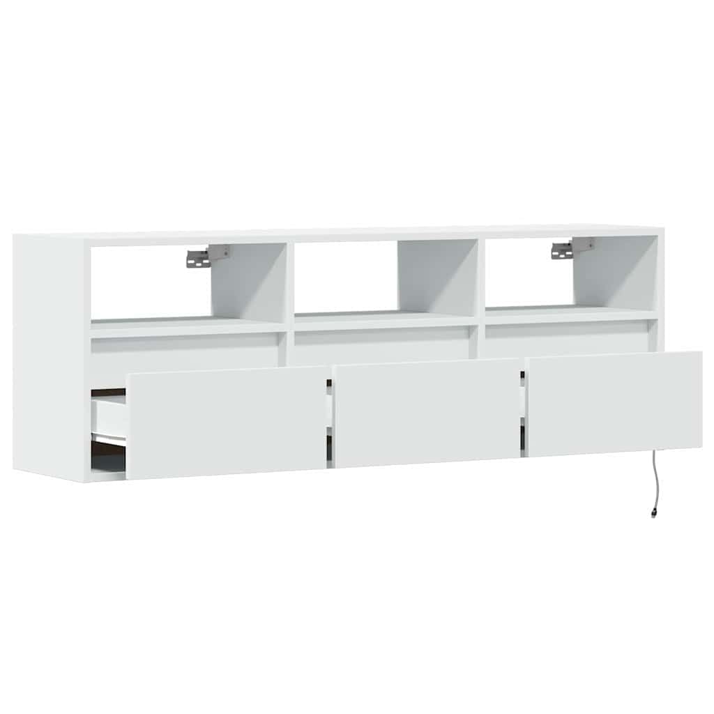 Madera resistente LED RGB para ambiente moderno Blanco 130x31x45 cm