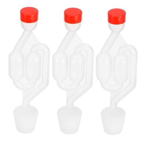 HOLIDYOYO 3sets S-shape Brew One-way Valves for Beer and Wine Transparent Liquid Prevention and Safe Brewing Supplies
