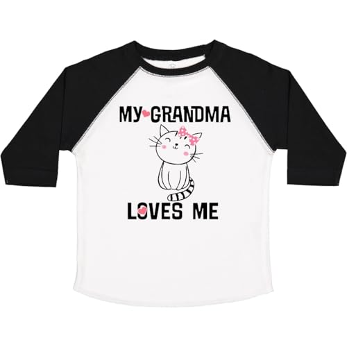 inktastic My Grandma Loves Me Girls Kitty Toddler T-Shirt