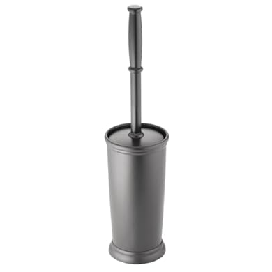 mDesign Scopino per WC – Scopino igienico e coperchio – Porta scopino per WC autoportante ideale per tutti i bagni – antracite: vedi il prezzo e le caratteristiche Foto di mDesign Scopino per WC – Scopino igienico e coperchio – Porta scopino per WC autoportante ideale per tutti i bagni – antracite