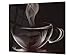 Tabla de cortar decorativa de cristal templado y cubre vitro – Dos en Uno – Resistente a golpes y arañazos – UNA PIEZA (60 x 52 cm) o DOS PIEZAS (30 x 52 cm); D05 Serie Café: Café 6