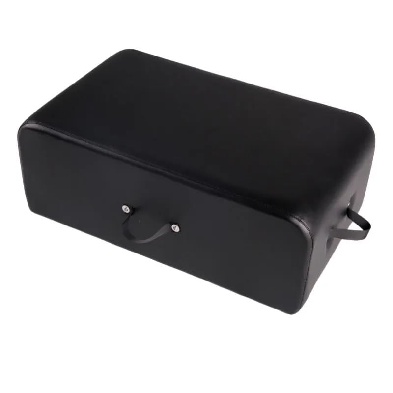 Faittd Pilates Sitting Box, Premium Maple Wood & Leather Reformer Accessory ?Black?