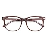 GQUEEN Fake Glasses for Women Men Non Prescription Glasses Clear Lens Glasses Eyeglasses Brown, 201581
