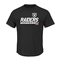 VF LSG NFL Oakland Raiders Men's Passing Game Short Sleeve Basic Tee, XX-Large, Black