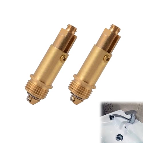 Perno Válvula de Desagüe,Válvula para lavabo clic,Válvula Pop-Up de Cobre Pop-up,Resorte Emergente Fácil Accesorios Fregaderos Pop Up,Adecuado para Bañeras y Tapones de Desagüe del Fregadero,2 Pcs