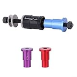 Jotekonoby Juego de herramientas de instalación de bujes traseros de aleación de aluminio para bicicleta con visualización para DU y rodamiento de agujas, herramienta de mantenimiento de acero