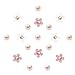 Ziigole Cute Flower Shoe Charms for Women, 18Pcs Acrylic Pink Daisy Charms with Pearls Decoration for Girls' Clog Sandals, DIY Shoe Decoration Charms, Perfect Birthday Party Favors