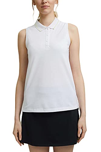 ESPRIT Sports Damen 051EI1K309 Tennis-Shirt, 100/WHITE, M Cover