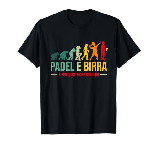 Uomo Padel E Birra Divertente Giocatore Padel Regalo Evolution Maglietta