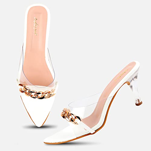 Buy AXIUM Women 4 Inch Transparent (Clear) Stiletto High Heel 
