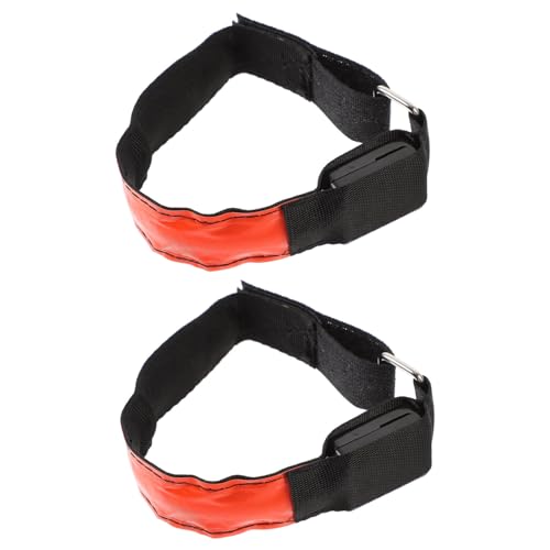 VANZACK 2 Pcs LED Reflective Armband Light for Night Running High Visibility Safety Wristbands for Jogging Cycling Outdoor Sports Easy to Use Multi Application
