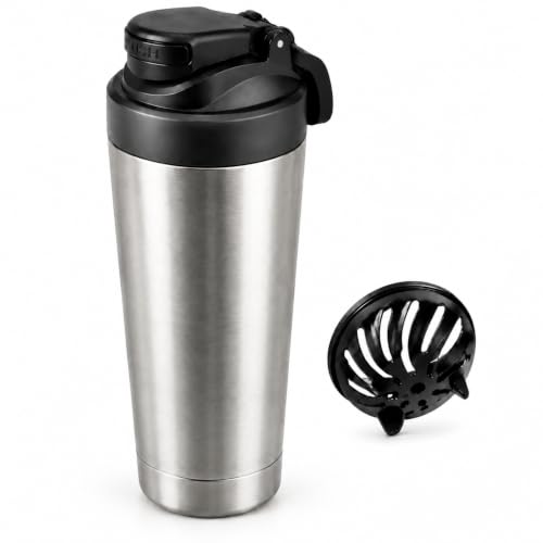 24-Oz Truyis Insulated Stainless Steel Protein Shaker Bottle 11.99 + Free Shipping w/ Prime or on 35+ + 50% Off Code 2Y5M0X5U - image 1