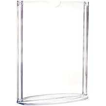 Set of 25, Menu Card Holders for Tabletop Use Displays 4" x 6" Signs, Double-Sided, Injection Molded Plastic Sign Holders for Restaurants, Top-Loading