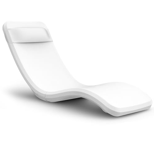 GoSports Coast Modern in Pool Lounge Chair - Waterproof & Weighted Pool Chaise Lounger - Outdoor Pool Furniture for Patio or in Baja Shelf