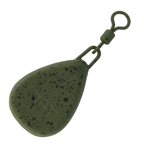Carp Fishing Weights Flat Pear Coated Textured Ledger with Swivel Attachment, Durable, Terminal Tackle, 1.125oz, 1.5oz, 2oz, 2.5oz, 3oz in Packs of 10x & 5x (5, 2.5oz) - Image 2
