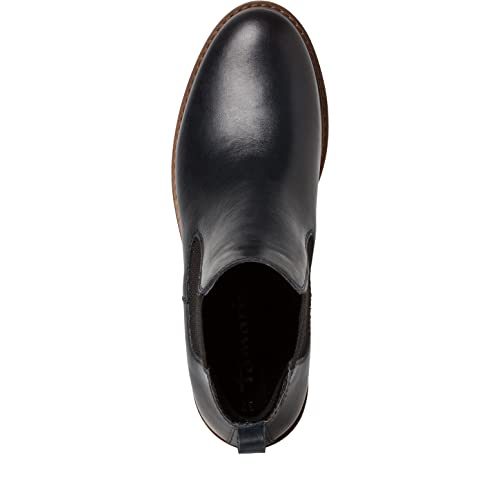 Tamaris Damen Chelsea Boots, Frauen Stiefeletten,Bootee,Booties,halbstiefel,Kurzstiefel,uebergangsschuhe,uebergangsstiefel,Navy Leather,39 EU