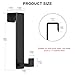PMMASTO 2-Pack Over The Door Hooks - Rustproof Stainless Steel Door Hangers Fits for 1-3/4 Inch Thick Doors, Non-Marking and Tool-Free Easy Install​​ (Black, L Shape)