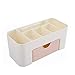 Produktbild Make up Organizer Kosmetik Aufbewahrungbox aus Kunststoff mit 1 Schubladen für Make-up, Stifte, Schreibtisch, Büro, Badezimmer Rosa