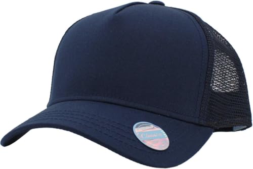 Image of KBETHOS Classic 5 Panel Cotton Twill Mesh Trucker Cap with Adjustable Snapback