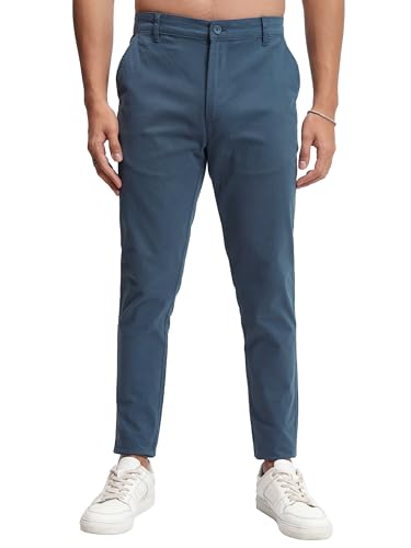 Image of Highlander Men's Slim Fit Formal Trousers | Ankle Length |Smart Trousers for Men | Chino Trousers for Men|Elegant Design | Comfortable Fabric for Daily Work & Formal Occasions