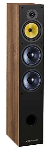 Davis Acoustics Hera 250 Noyer - Enceinte Colonne Passive 3 Voies/4 Haut-parleurs - Vendue à la pièce