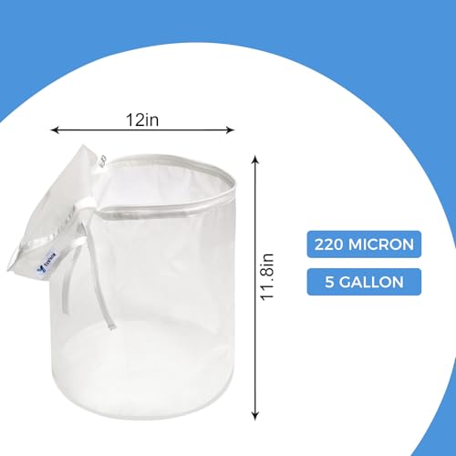 Bubble Bag 5 Gallone 220 Mikron All Mash Bubble Hasch Bags Essenz Extraction Beutel Kit Filtertasche Zipper Bag Geeignet füR KräUterextraktion und Produktion Von Hasch Durch Eisextraktion