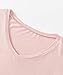 Latuza Women's Viscose Sleep T-Shirt V-Neck Pajamas Top S Light Pink