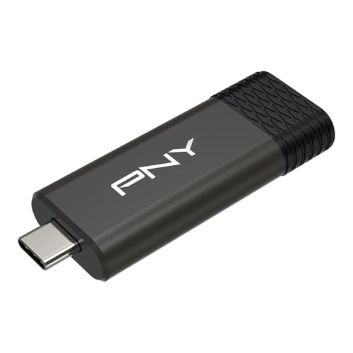 PNY 128 GB PRO Elite V2 Type-C USB 3.2 Geração 2 – Leitura de 600 MB/s, gravação de 500 MB/s – Compatível com smartphones/tablets e desktops/laptops USB-C – Retrocompatível com USB 3.2 Gen 1/3.0/2.0
