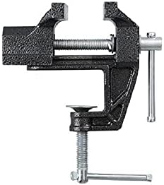 Mini Table Bench Vice Clamp for Jewelry Model Making DIY Repairs Modelling Painting and Crafting-Black (cast iron (32mm))