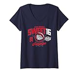 Womens Gonzaga Bulldogs Sweet 16 2024 March Madness Women's V-Neck T-Shirt
