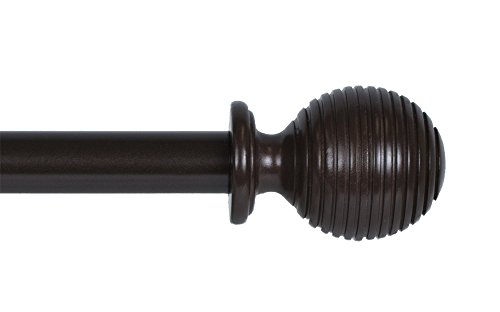 Urbanest Zinc Cast Ripple Ball Drapery Curtain Rod Set 3/4