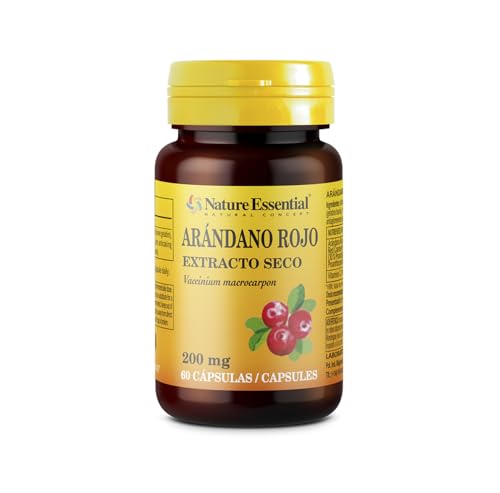 Nature Essential | Arándano Rojo 200 mg | 60 Cápsulas | Con Vitamina C | Bienestar Diario