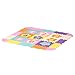homcom Tappeto Puzzle per Bambini da 25 Pezzi Area Coperta 0.9㎡, Assemblaggio Piatto e 3D a Recinto, Multicolore