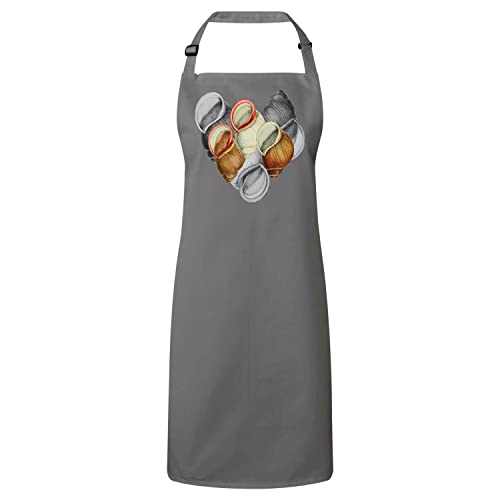 Tablier de cuisine gris escargot idéal pour vos moments de cuisine créative