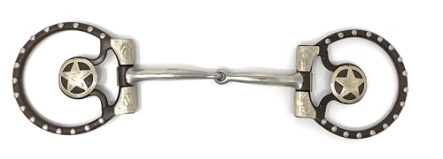 AJ Tack Offset Dee Ring Snaffle Bit with Star Concho