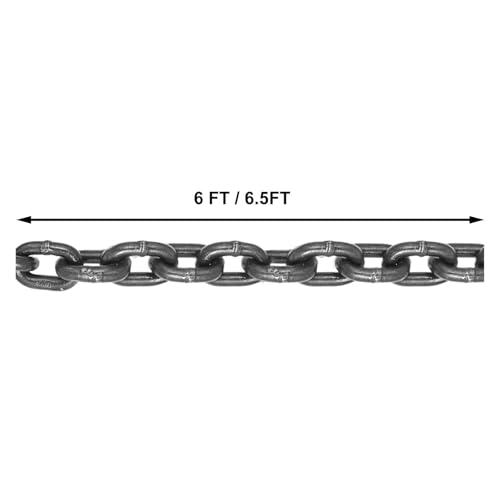 Cinghia a catena da 2 tonnellate, 1,5 cm x 1,8 m, gambe doppie resistenti con gancio in acciaio, acciaio legato di grado 80 per sollevamento o spostamento del paranco del motore