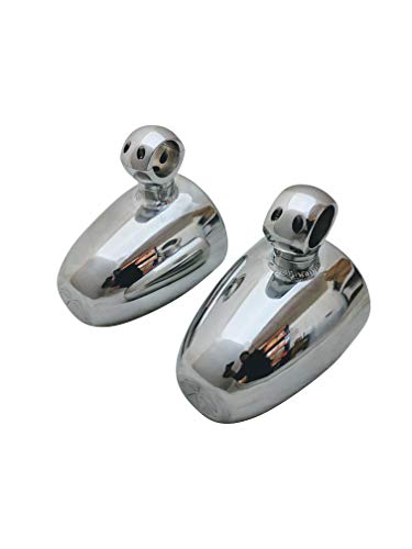 Image of Krypt Towers 6.5 inch Wakeboard Tower Speaker Cans, Tower Speaker Pods, Spun Aluminum, Clamps 1.5 inch - 3 inch, Hidden Wires, Width 7 inch x Length 10 inch