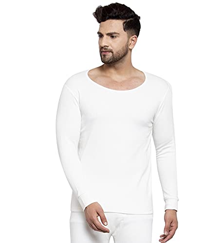 Men Round Neck Thermal Top(Off White)-image-13