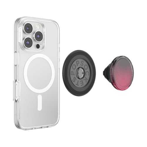 Image of PopSockets Phone Grip for MagSafe, Magnetic Holder, Phone Stand, Hot Pink - Night Magenta