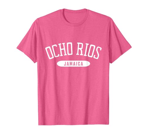 Ocho Rios Shirt College Style Ocho Rios Jamaica T-Shirt, Men, Pink Heather, Small