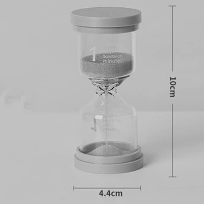 砂時計、サンドタイマー、1分タイマーガラス素材砂時計タイマースポンジ中間層プラスチック砂タイマーデスクトップ装飾(サイズ:1分、色: