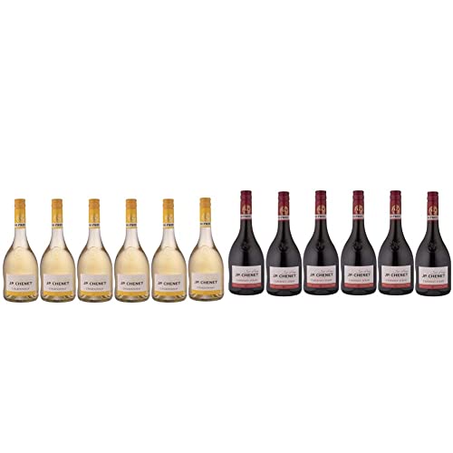 JP Chenet - So Free Chardonnay Vin blanc sans alcool - Sans arômes ajoutés, goût authentique (6 x 0.75 L) & So Free Cabernet Syrah Vin rouge sans alcool -...