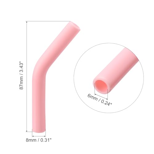 8 piezas puntas de silicona para pitillos, rosa claro miniatura 2