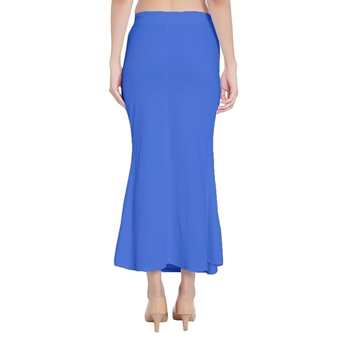 Image of Saree Shapewear Petticoat for Women Cotton Blended Lycra Shaper Petticoat with Elastic & Lace (Drawstring) Long Under Skirt Fishcut Wrinkle Free Shapewear
