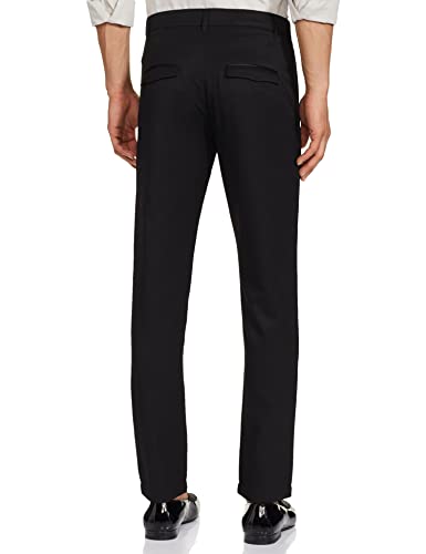 Image of RIVER Ashish N Soni Premium Designer Men's Formal Trouser with Tuxedo Side Stripe RS2ASTR015A Black